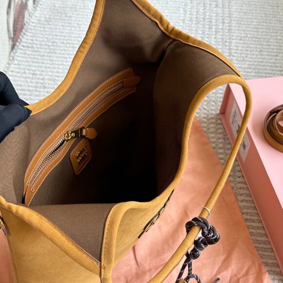 Miu Miu Tan Leather Tote Bag - Picture 7 of 9